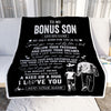 Personalized To My Bonus Son Gifts Blanket From Stepdad My Only Wish For You Stepson Birthday Gifts Graduation Christmas Customized Fleece Throw Blanket | teecentury