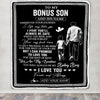 Personalized To My Bonus Son Gifts Blanket From Stepdad Wherever Your Journey In Life Stepfahter Stepdaughter Birthday Gifts Christmas Custom Fleece Blanket | teecentury