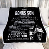 Personalized To My Bonus Son Gifts Blanket From Stepmom My Only Wish For You Stepson Birthday Gifts Graduation Christmas Customized Fleece Throw Blanket | teecentury