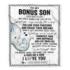 Personalized To My Bonus Son Gifts Blanket From Stepmom Stepdad Elephant My Only Wish For You Stepson Birthday Gifts Graduation Christmas Fleece Blanket | teecentury