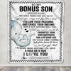 Personalized To My Bonus Son Gifts Blanket From Stepmom Stepdad Elephant My Only Wish For You Stepson Birthday Gifts Graduation Christmas Fleece Blanket | teecentury
