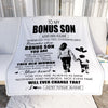 Personalized To My Bonus Son Gifts Blanket From Stepmom Stepdad Whenever Woman Unique Birthday Gifts For Stepson Graduation Christmas Custom Fleece Blanket | teecentury