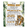 Personalized To My Bonus Son Gifts Blanket From Stepmom Stepdad Whenever You Feel Tiger Stepson Birthday Gifts Graduation Christmas Customized Fleece Blanket | teecentury