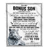 Personalized To My Bonus Son Gifts Blanket From Stepmom Stepdad White Tiger My Only Wish For You Stepson Birthday Gifts Graduation Christmas Fleece Blanket | teecentury