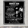 Personalized To My Bonus Son Gifts Blanket From Stepmom Wherever Your Journey In Life Stepmother Stepdaughter Birthday Gifts Christmas Custom Fleece Blanket | teecentury