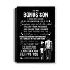 Personalized To My Bonus Son Gifts Canvas From Stepdad My Only Wish For You Stepson Birthday Gifts Graduation Christmas Custom Wall Art Print Framed Canvas | teecentury
