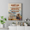 Personalized To My Bonus Son Gifts Canvas From Stepmom Stepdad Whenever Bear Unique Birthday Gifts For Stepson Graduation Christmas Custom Wall Art Print Framed Canvas | teecentury