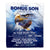 Personalized To My Bonus Son Gifts From Stepmother Stepdad Blanket Don't Give Up Eagle Gifts For Stepson Birthday Graduation Christmas Custom Fleece Blanket | teecentury