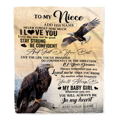 Personalized To My Bonus Son Gifts From Stepmother Stepdad Blanket Eagle Never Forget How Much I Love You Stepson Birthday Graduation Christmas Fleece Blanket | teecentury