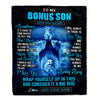 Personalized To My Bonus Son Gifts From Stepmother Stepdad Blanket Sometimes Lion Stepson Birthday Gifts Graduation Christmas Customized Fleece Throw Blanket | teecentury
