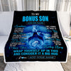 Personalized To My Bonus Son Gifts From Stepmother Stepdad Blanket Sometimes Lion Stepson Birthday Gifts Graduation Christmas Customized Fleece Throw Blanket | teecentury