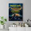 Personalized To My Bonus Son Gifts From Stepmother Stepdad Canvas Don't Give Up Wolf Gifts For Stepson Birthday Graduation Christmas Custom Wall Art Print Framed Canvas | teecentury