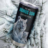 Personalized To My Bonus Son Gifts From Stepmother Stepdad Tumbler White Tiger Never Forget How Much I Love You Stepson Birthday Christmas Custom Stainless Steel Mug | teecentury