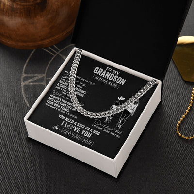 Cuban Link Chain Necklace Stainless Steel | 2 | Personalized To My Bonus Son Gifts Necklace From Stepmom My Only Wish For You Stepson Birthday Gifts Graduation Christmas Customized Gift Box Message Card | teecentury.myshopify