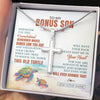 Stainless Cross Necklace Stainless Steel | 2 | Personalized To My Bonus Son Gifts Necklace From Stepmom Stepdad Whenever Turtle Unique Birthday Gifts For Stepson Christmas Custom Gift Box Message Card | https://teecentury.