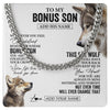 Cuban Link Chain Necklace Stainless Steel | 1 | Personalized To My Bonus Son Gifts Necklace From Stepmom Stepdad Whenever Wolf Unique Birthday For Stepson Graduation Christmas Custom Gift Box Message Card | https://teecentury.