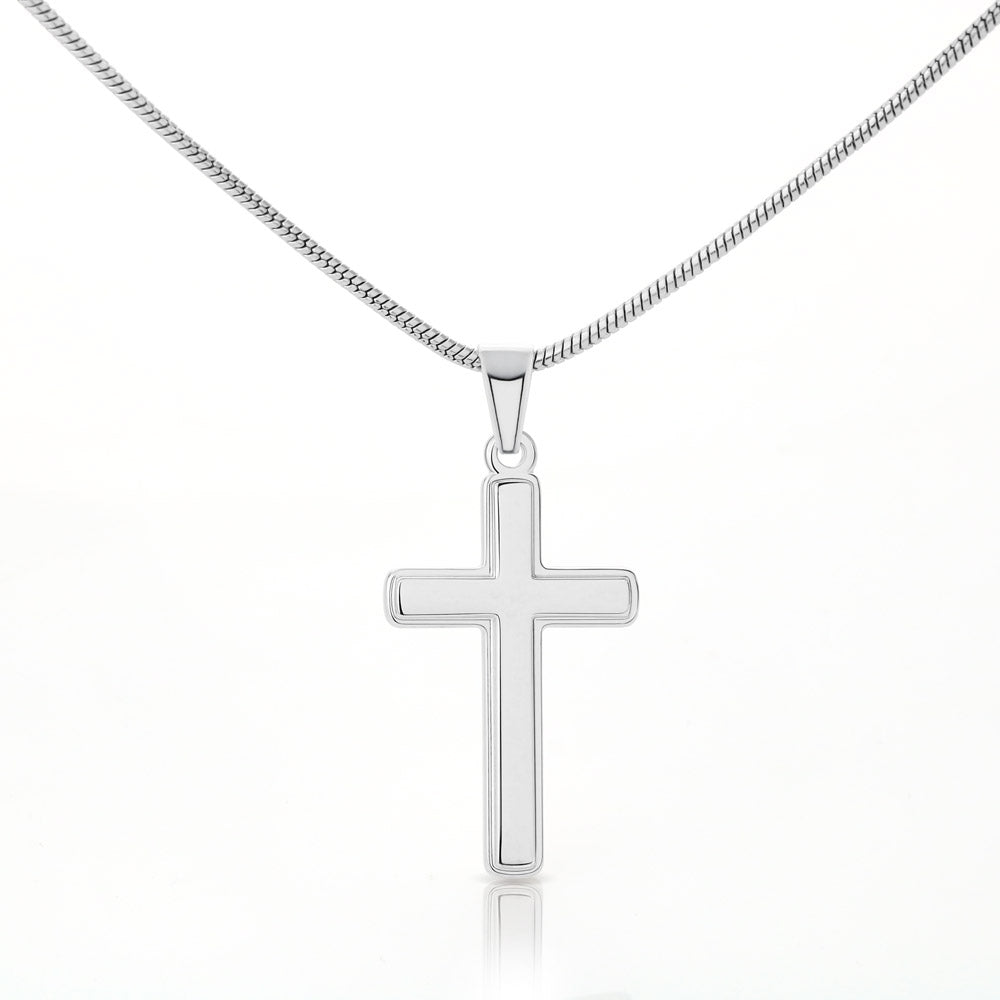 Stainless Cross Necklace Stainless Steel | 3 | Personalized To My Bonus Son Gifts Necklace From Stepmom Wherever Your Journey In Life Tiger Stepson Birthday Gifts Graduation Custom Gift Box Message Card | https://teecentury.