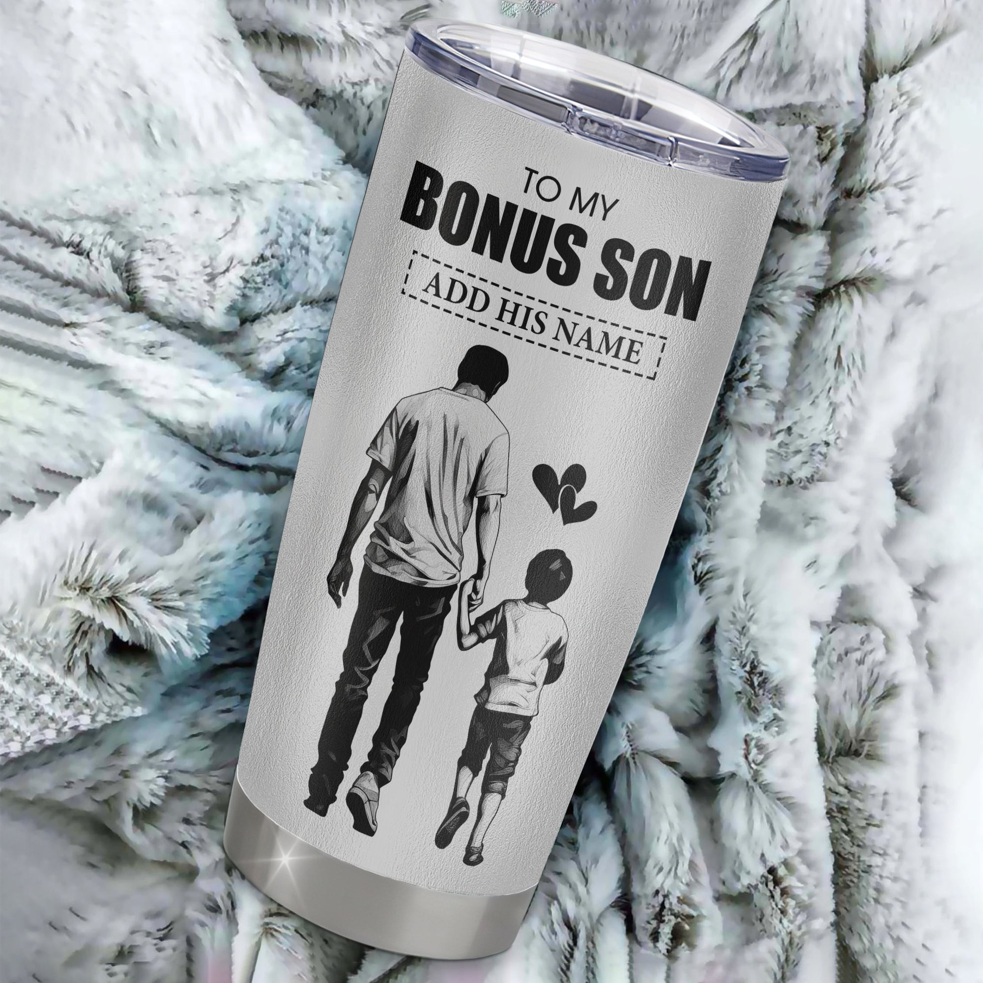 Personalized To My Bonus Son Gifts Tumbler From Stepdad Whenever Man Unique Birthday Gifts For Stepson Graduation Christmas Custom Stainless Steel Cup Travel Mug | teecentury