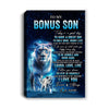 Personalized To My Bonus Son Lion Canvas From Stepmom Today Is A Good Day Stepson Gifts Birthday Graduation Christmas Custom Wall Art Print Framed Canvas | teecentury