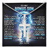 Stainless Cross Necklace Stainless Steel | 1 | Personalized To My Bonus Son Lion Necklace From Stepdad Stepfather Every Day Laugh Love Live Stepson Birthday Christmas Customized Gift Box Message Card | teecentury