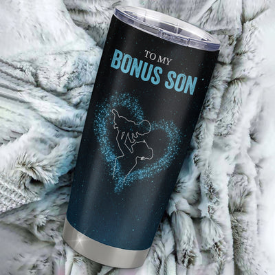 Personalized To My Bonus Son Tumbler From Step Mom Stainless Steel Cup Promise To Love You Stepson Birthday Graduation Christmas Travel Mug | teecentury