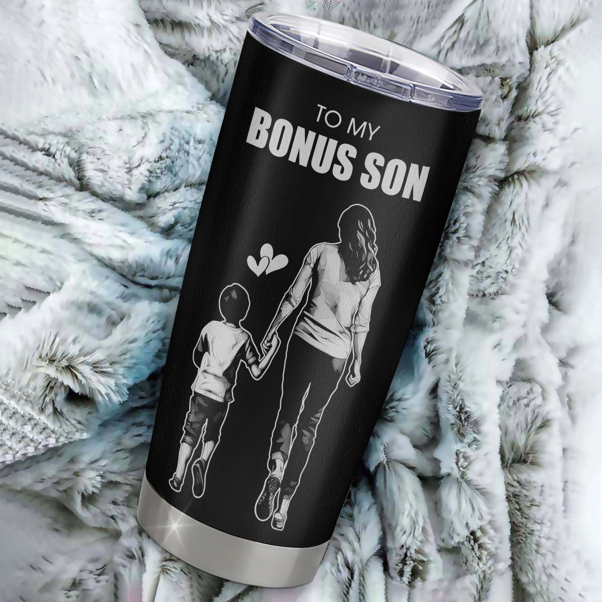 Personalized To My Bonus Son Tumbler From Stepmom Stainless Steel Cup It Is Not DNA I Love You Stepson Birthday Gifts Graduation Meaningful Christmas Custom Travel Mug | teecentury