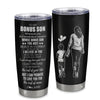 Personalized To My Bonus Son Tumbler From Stepmother Stainless Steel Cup Whenever You Feel Overwhelmed Stepson Birthday Graduation Christmas Travel Mug | teecentury