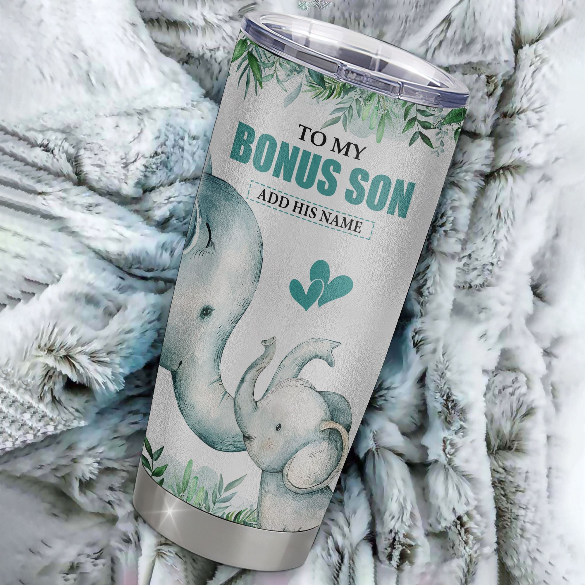Personalized To My Bonus Son Tumbler From Stepmother Stepdad You Will Never Lose Elephant Stepson Birthday Gifts Graduation Christmas Custom Cup Travel Mug | teecentury