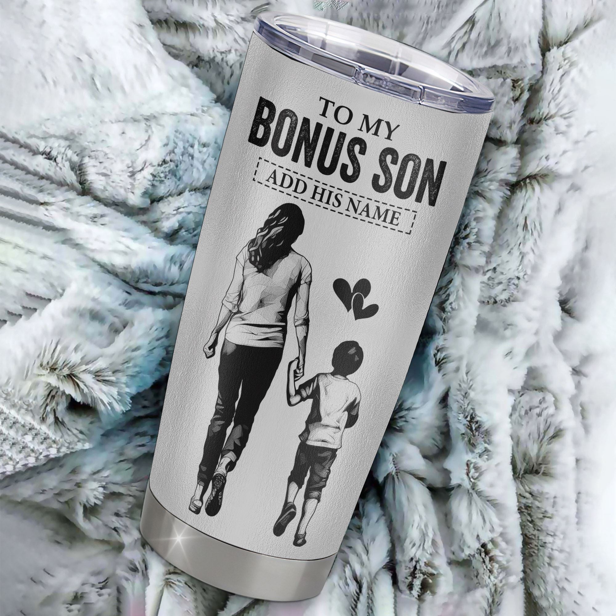 Personalized To My Bonus Son Tumbler You Will Never Lose From Stepmother Stepmom Stepson Birthday Gifts Graduation Christmas Custom Stainless Steel Cup Travel Mug | teecentury