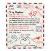 Personalized To My Boyfriend Blanket From Girlfriend I Will Always Be Yours Air Mail Boyfriend Birthday Valentines Day Christmas Customized Fleece Blanket | teecentury