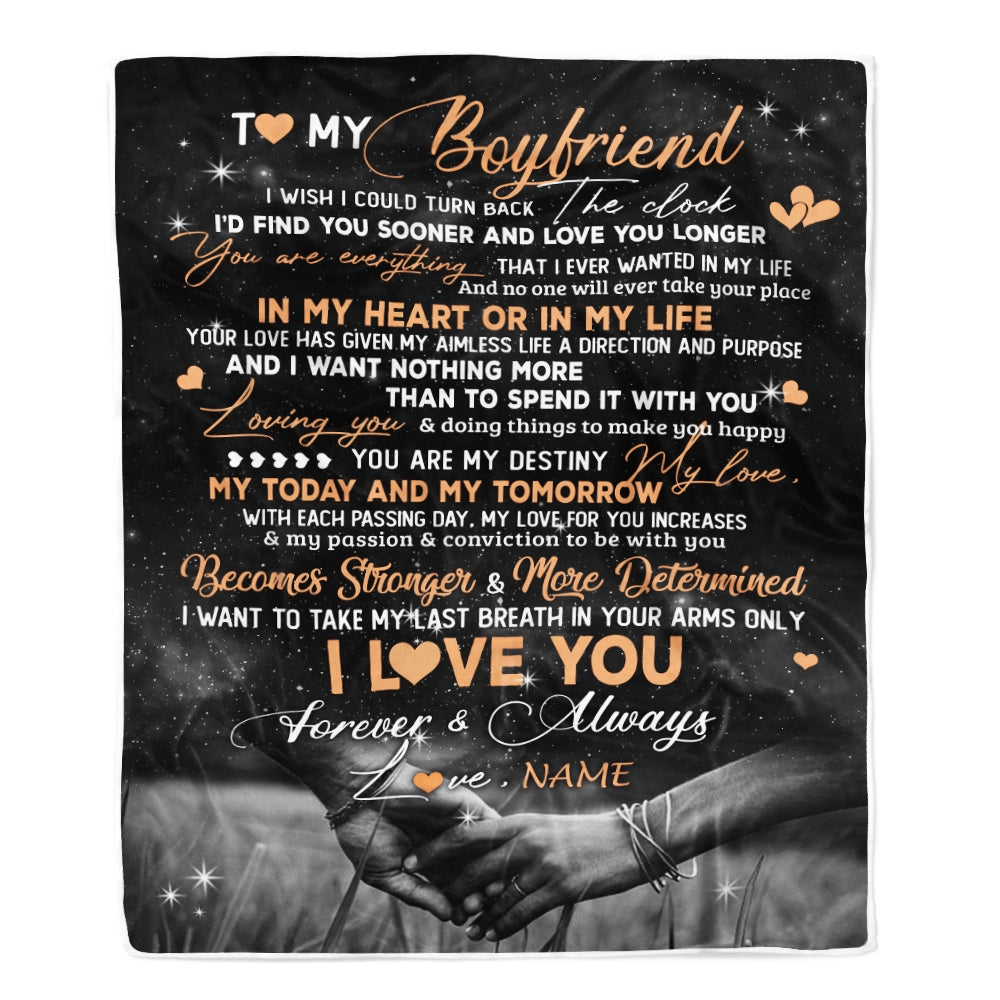 Personalized To My Boyfriend Blanket From Girlfriend I'd Find You Sooner Love You Longer Boyfriend Anniversary Valentines Day Christmas Fleece Throw Blanket Blanket | Teecentury.com