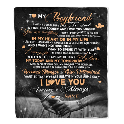 Personalized To My Boyfriend Blanket From Girlfriend I'd Find You Sooner Love You Longer Boyfriend Anniversary Valentines Day Christmas Fleece Throw Blanket Blanket | Teecentury.com