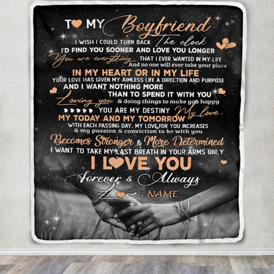 Personalized To My Boyfriend Blanket From Girlfriend I'd Find You Sooner Love You Longer Boyfriend Anniversary Valentines Day Christmas Fleece Throw Blanket Blanket | Teecentury.com