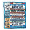 Personalized To My Boyfriend Blanket From Girlfriend Wood I Love You More Boyfriend Birthday Anniversary Valentines Day Christmas Gift Customized Fleece Blanket | teecentury