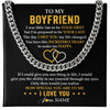 Cuban Link Chain Necklace Stainless Steel | 1 | Personalized To My Boyfriend Necklace From Girlfriend If I Could Give You Boyfriend Anniversary Day Birthday Christmas Customized Gift Box Message Card | teecentury