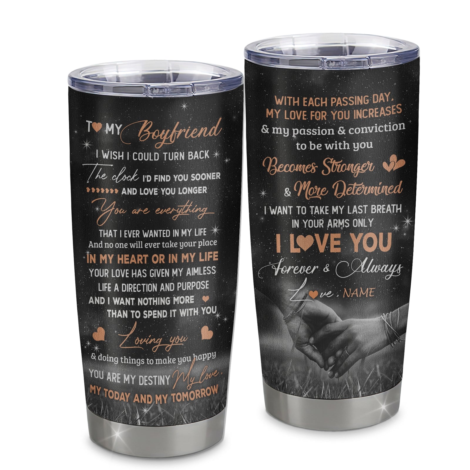 Personalized To My Boyfriend Tumbler From Girlfriend I'd Find You Sooner Love You Longer Boyfriend Gift Anniversary Valentines Day Christmas Custom Travel Mug | teecentury