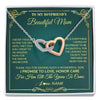 Interlocking Hearts Necklace | Personalized To My Boyfriend's Beautiful Mom Necklace From Daughter Thannk You Mother In Law Mothers Day Birthday Christmas Customized Gift Box Message Card | teecentury