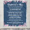 Personalized To My Boyfriend's Mom Blanket Thank You For Welcoming Me Boyfriends Mom Mother's Day Birthday Gifts Christmas Customized Fleece Throw Blanket | teecentury