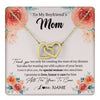 Interlocking Hearts Necklace 18K Yellow Gold Finish | 1 | Personalized To My Boyfriend's Mom Gifts Necklace Thank You Birthday Gifts For Boyfriends Mom Mother In Law Mothers Day Jewelry Gift Box Message Card | teecentury