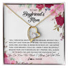 Forever Love Necklace 18K Yellow Gold Finish | Personalized To My Boyfriend's Mom Necklace Flower Forever Be Grateful Boyfriend's Mom Birthday Mother's Day Pendant Jewelry Customized Gift Box Message Card | teecentury