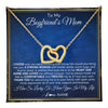 Interlocking Hearts Necklace 18K Yellow Gold Finish | 1 | Personalized To My Boyfriend's Mom Necklace From Daughter A Strong Women Mother In Law Birthday Mothers Day Christmas Customized Gift Box Message Card | teecentury