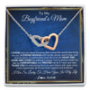 Interlocking Hearts Necklace | Personalized To My Boyfriend's Mom Necklace From Daughter A Strong Women Mother In Law Birthday Mothers Day Christmas Customized Gift Box Message Card | teecentury