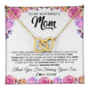 Interlocking Hearts Necklace 18K Yellow Gold Finish | 1 | Personalized To My Boyfriend's Mom Necklace From Daughter A Warm Heart Mother In Law Mothers Day Wedding Birthday Christmas Customized Gift Box Message Card | teecentury