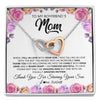 Interlocking Hearts Necklace | Personalized To My Boyfriend's Mom Necklace From Daughter A Warm Heart Mother In Law Mothers Day Wedding Birthday Christmas Customized Gift Box Message Card | teecentury