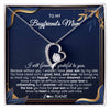 Forever Love Necklace 14K White Gold Finish | 1 | Personalized To My Boyfriend's Mom Necklace From Daugter Grateful Gifts For Boyfriends Mom Jewelry Birthday Wedding Christmas Customized Gift Box Message Card | teecentury