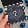 Forever Love Necklace 14K White Gold Finish | 2 | Personalized To My Boyfriend's Mom Necklace Gifts Truly Grateful Mother In Law Mothers Day Birthday Gifts Wedding Presents Customized Gift Box Message Card | teecentury