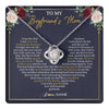 Love Knot Necklace 14K White Gold Finish | 1 | Personalized To My Boyfriend's Mom Necklace Gifts Truly Grateful Mother In Law Mothers Day Birthday Gifts Wedding Presents Customized Gift Box Message Card | teecentury