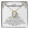 Forever Love Necklace 18K Yellow Gold Finish | Personalized To My Boyfriend's Mom Necklace I Fell In Love With Your Son Boyfriends Mom Mother's Day Birthday Pendant Jewelry Customized Gift Box Message Card | teecentury
