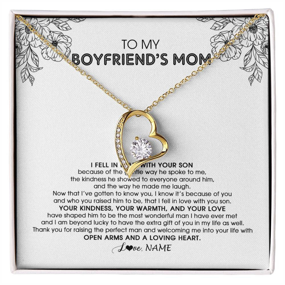 Personalized To My Boyfriend s Mom Necklace I Fell In Love With