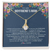 Alluring Beauty Necklace 18K Yellow Gold Finish | Personalized To My Boyfriend's Mom Necklace I am Grateful For You And Your Son Boyfriend's Mom Mother's Day Birthday Jewelry Customized Gift Box Message Card | teecentury